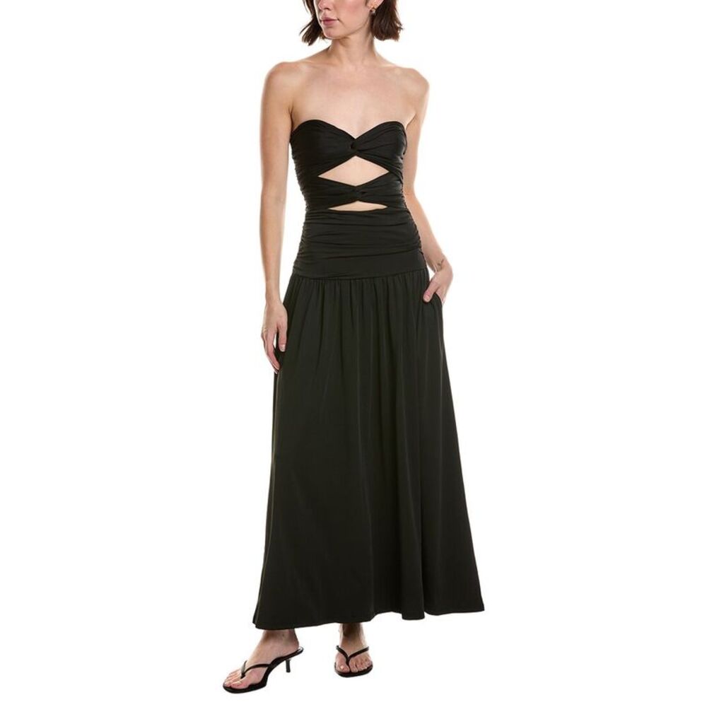 Nia Womens  Wilshire Midi Dress, Black
